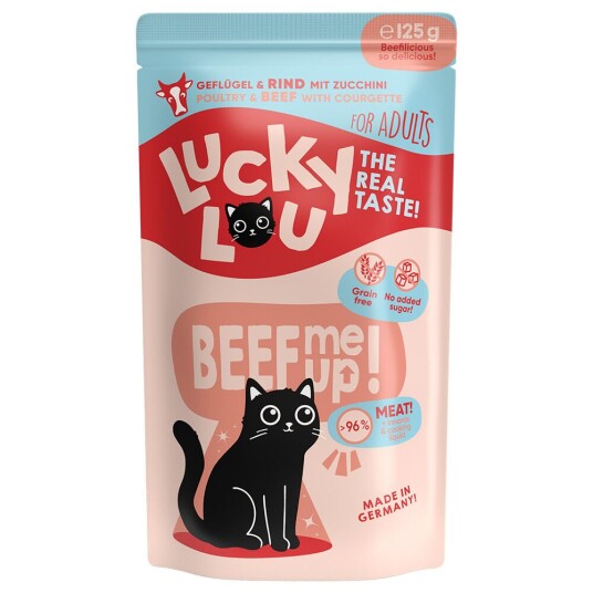 Lucky Lou Voksen 16 X 125 G Fjørfe Og Storfekjøtt