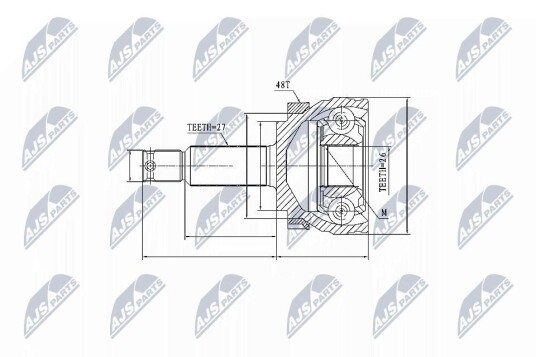 Nty Drivknute drivaksel NTY NPZ HY 507