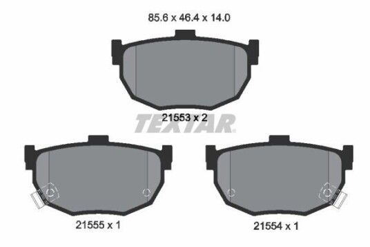 Bremseklosser TEXTAR 2155301 Bremseklosser TEXTAR 2155301