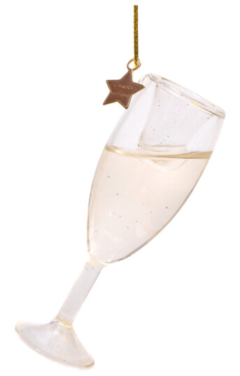 Vondels Glassornament champagneglass H11 cm