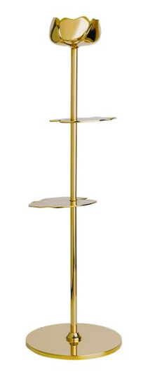 Hilke Ninfea Alta Lysestake 30 cm i Messing - Elegant Lysestake til Hjemmet