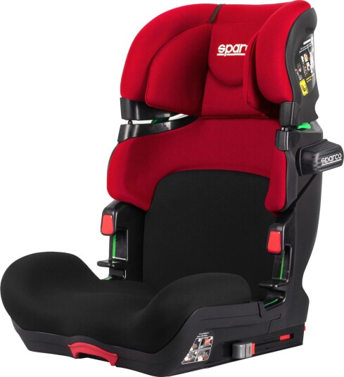 Sparco SK800 Bilbarnestol Med ISOFIX - Gruppe 1/2/3 (9-36 kg) Rød