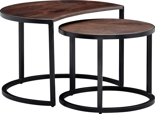 Willowdale Settbord 60 cm Rundt - Teak/Svart Willowdale Settbord 60 cm Rundt - Teak/Svart