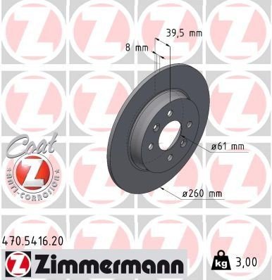 Bremseskive ZIMMERMANN 470.5416.20