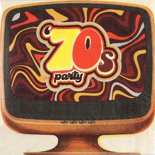 20 stk 33x33 cm Servietter 70s Party
