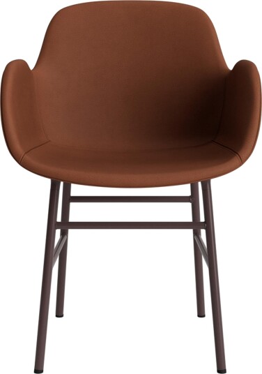 Normann Copenhagen Form Spisestol med Armlener Trukket Gruppe 7 Brun/stål