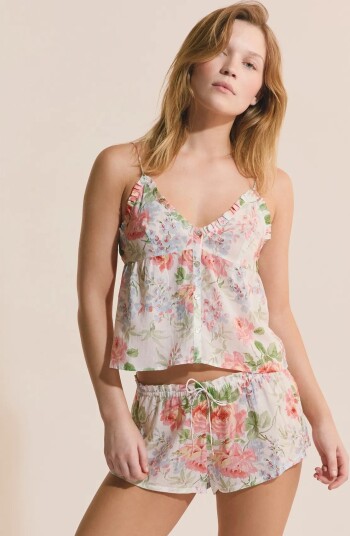 Etam Orchidee Pyjama Top Cream M