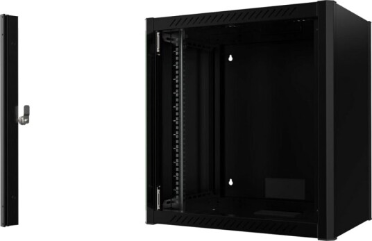 Lanview By Logon Rack Skap 60 X 45 Veggmonterbar Ral 9005 Svart 12U 19" Lanview By Logon Rack Skap 60 X 45 Veggmonterbar Ral 9005 Svart 12U 19"