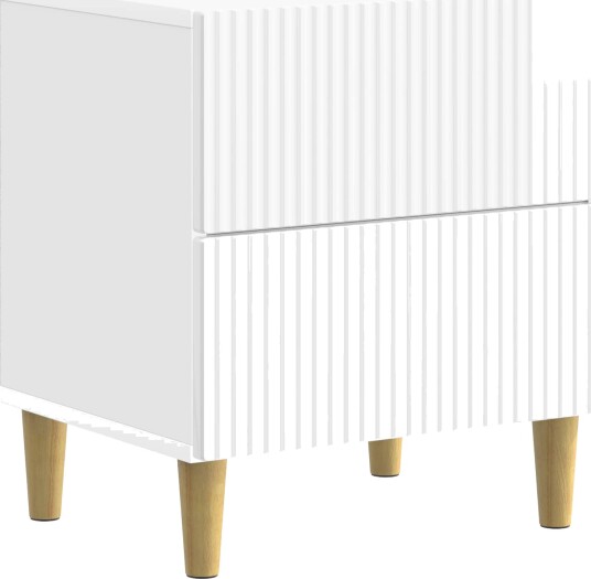  Nattbordskap Høgglans hvit 43 x 34,5 x 48 cm Konstruert tre