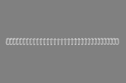 Gbc Gbc Wirebind Metallspiral 2:1 No12 19Mm. A4 Hvit 160 Ark Metall A4 200 Stykker