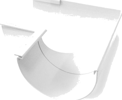 Plastmo 10" innvendig gjæring 90°, hvit white