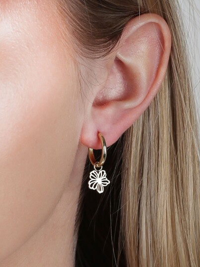 Snö Of Sweden Flora daisy pendant ring ear Gull ONE SIZE Snö Of Sweden Flora daisy pendant ring ear Gull ONE SIZE