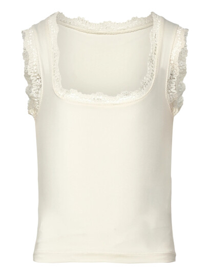 Rosemunde Kids Rkbillie Sl Square Lace Top - Cream - 164