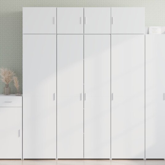 Highboard hvit 80x42,5x185 cm konstruert tre