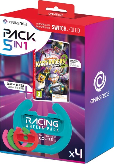 Nickelodeon Kart Racers 2 Grand Prix + 4 Wheels Nintendo Switch Spill