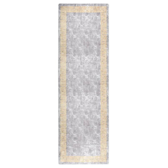 vidaXL Vaskbart teppe 80x300 cm grå sklisikker vidaXL Vaskbart teppe 80x300 cm grå sklisikker