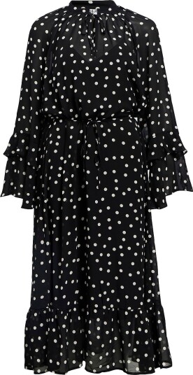 Object Kjole objGina L/S RE Long Dress E WI 25 Svart Object Kjole objGina L/S RE Long Dress E WI 25 Svart
