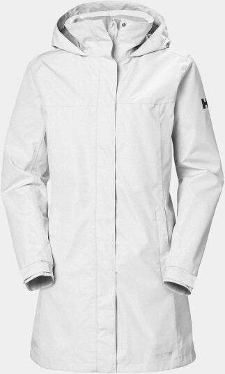 Helly Hansen Dame Aden Lang Regn Frakk Hvit 2xl