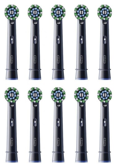 Oral B Pro CrossAction TannbÃ¸rstehoveder Sort 10 stk