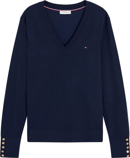 Tommy Hilfiger | Co Jersey Fine Gg V Nk Ls Swt | L