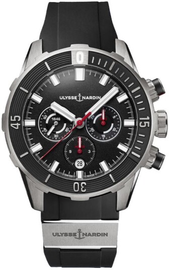 Ulysse Nardin Herreklokke 1503 170 3 92 Diver Sort/Gummi Ø44 mm Ulysse Nardin Herreklokke 1503 170 3 92 Diver Sort/Gummi Ø44 mm