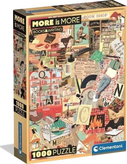 Clementoni Puzzle More Is More Books&Writing 1000 pieces 2D Puslespill