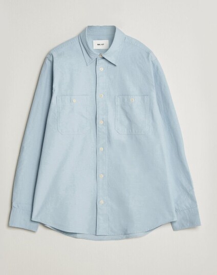 NN07 Colby Twill Overshirt Sky Mist