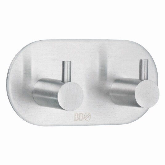 Beslagsboden Dobbel Krok 1102 - Selvklebende Matt Krom
