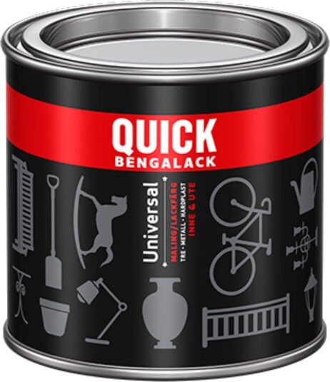 Quick bengalack universal hvit blank 025 liter Quick bengalack universal hvit blank 025 liter
