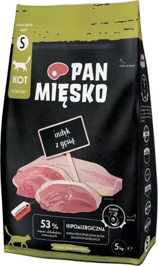 Pan Mięsko Tørrfôr Cat Med Gås Small Kalkun 2 X 5 kg