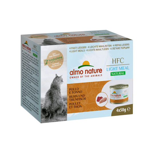 Almo Nature Hfc Natural Light 4 X 50 G Kylling & Tunfisk Almo Nature Hfc Natural Light 4 X 50 G Kylling & Tunfisk