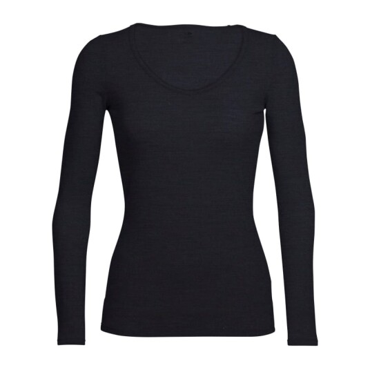 Icebreaker Women's Siren Long Sleeve Sweetheart L, Black Icebreaker Women's Siren Long Sleeve Sweetheart L, Black