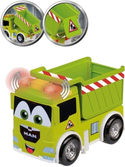 MAN dumper lastebil med lys og lyd 13 cm
