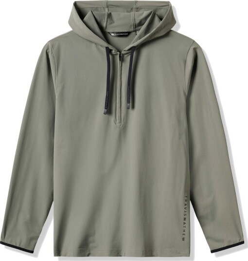 Travis Mathew Hero Hour Tech Hoodi Golfgenser herre Dark Olive Small