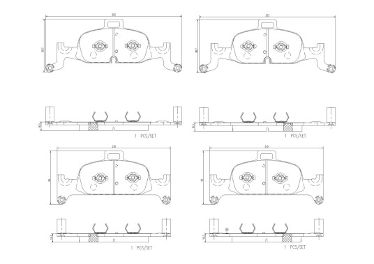 Bremseklosser BREMBO P85164NX