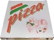 Pizzaæske 60X60x5 Cm Hvid Med Tryk Pizza Buon Appetito,50 Stk/Krt
