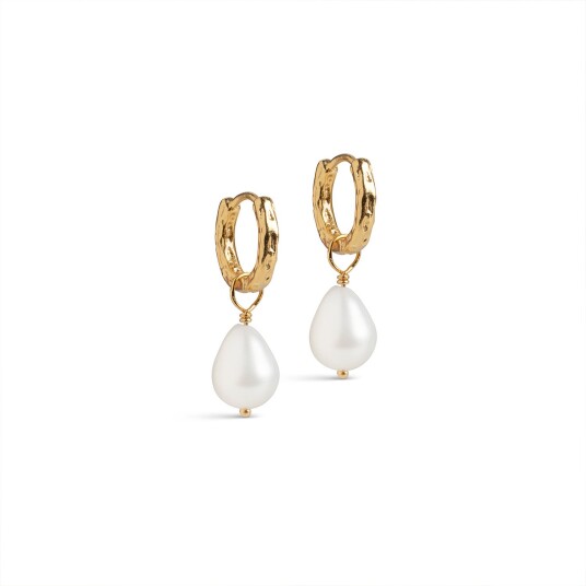 Enamel Significant Pearl Øredobber 18 kt. Gullforgylt sølv E324GM - Dame - 925 sterling silver