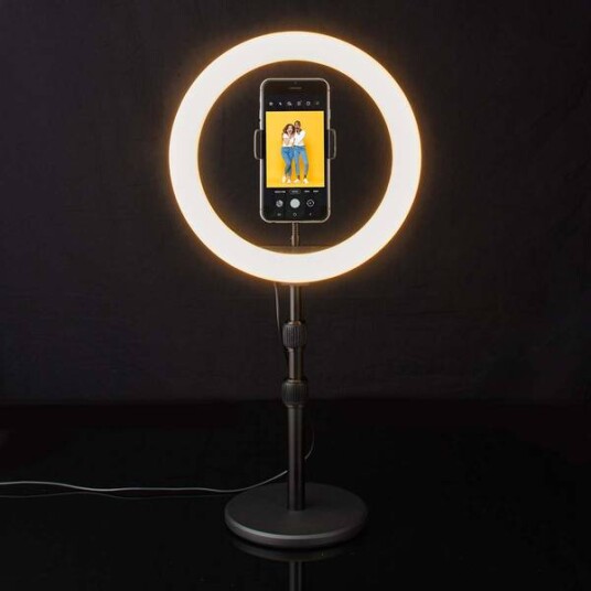 Nedis Ringlys | 10 inch | 120 LED's | 2700 6700 K | Skrivebord | Sort