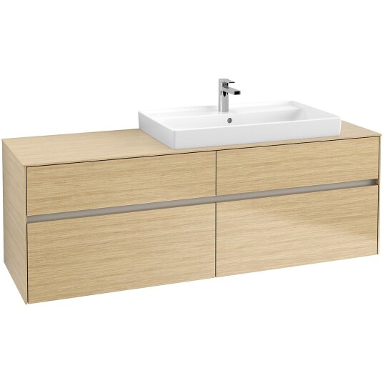 Villeroy & Boch Collaro Servantskap med 4 skuffer 160x50x54,8 cm u/lys Nordisk Eik Villeroy & Boch Collaro Servantskap med 4 skuffer 160x50x54,8 cm u/lys Nordisk Eik