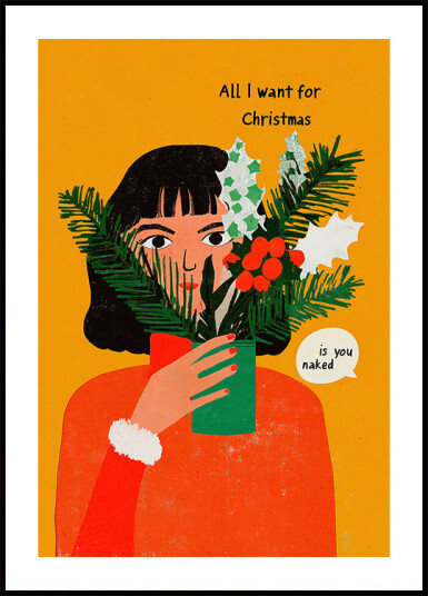 Cheeky Festive Wishes Plakat Plakat / 50x70cm
