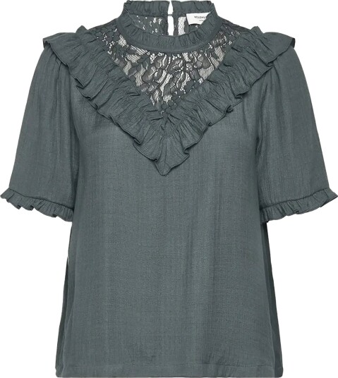 Rosemunde Rwmarseille Ss Lace Blouse Blue 40