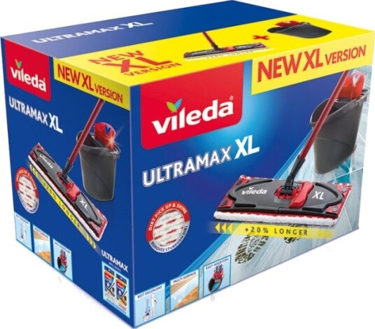Vileda Ultramax XL Mikrofibermopp - Svart, Rød Vileda Ultramax XL Mikrofibermopp - Svart, Rød