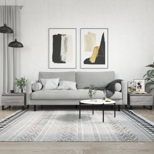 Salongbord 2 stk grå sonoma 50x46x35 cm konstruert tre 8721012112001 Salongbord 2 stk grå sonoma 50x46x35 cm konstruert tre 8721012112001