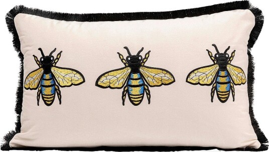 KARE Design Pute Bees Hvit 50x30cm Hvit KARE Design Pute Bees Hvit 50x30cm Hvit