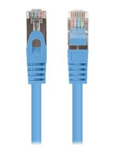 Lanberg Koblingskabel Rj-45 Hann Til Rj-45 Hann 25 Cm 5.7 Mm Foliebelagt Uskjermet Tvinnet Kabelpar F/Utp Cat 6 Med Støvel Uten Hindringer Up To 10 Gbps Data Transfer Rate Blue Ral 5012 En Pakke 10
