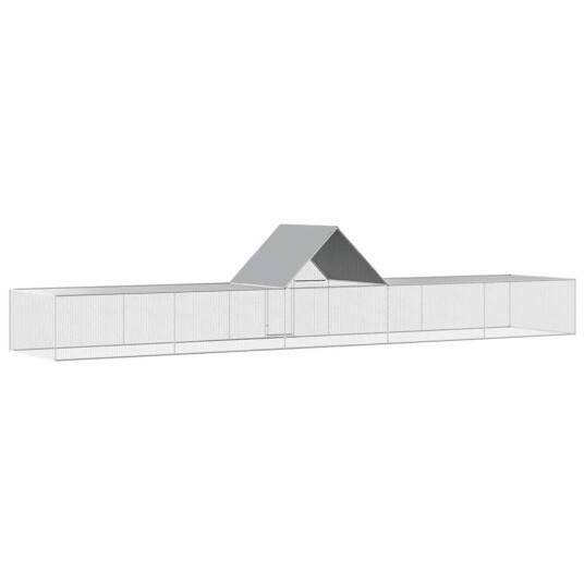Vidaxl Hønsehus 10X2X2 M Galvanisert Stål Vidaxl Hønsehus 10X2X2 M Galvanisert Stål