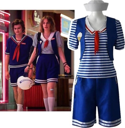 Stranger Things Robin Scoops Ahoy Uniform Kostyme til Voksen FPDM