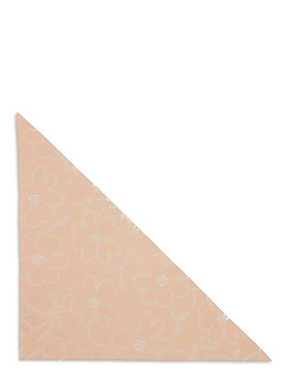 SUI AVA Floral Broderie Bandana Scarf   Brown   