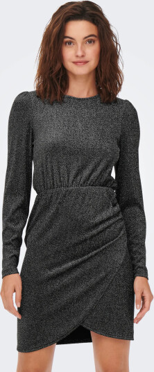 ONLY Onlrich L/S Glitter Dress Jrs - Black - S