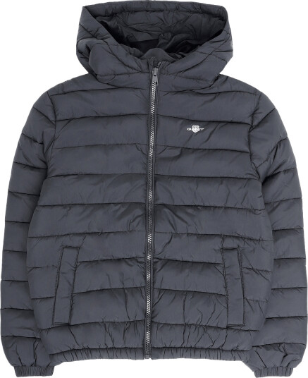 Gant Kids Hooded Puffer Jacket Faux Down Fill Black 134